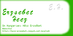 erzsebet hecz business card