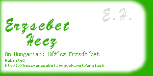 erzsebet hecz business card